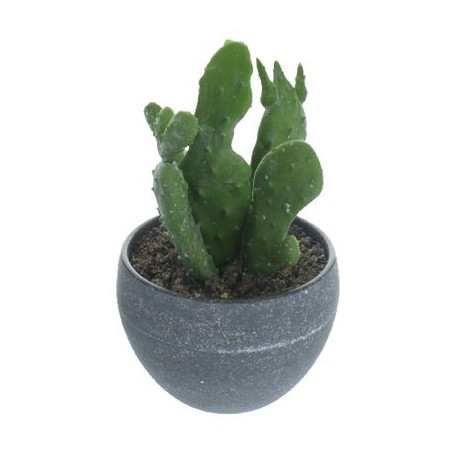 Realistic Artificial Succulent Plant In Grey Plant Pot 12cm