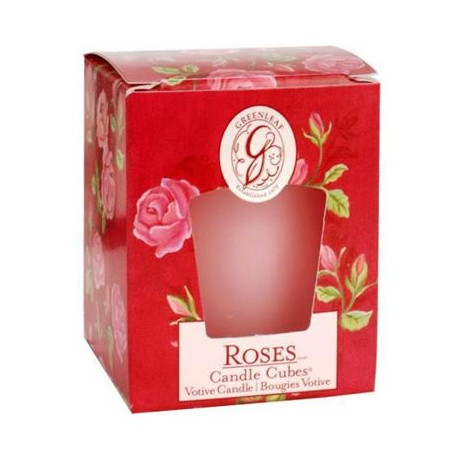 Roses Greenleaf Votive Candle