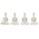 Set Of Four White Buddha&#039;s