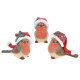 Set Of Three Christmas Robins