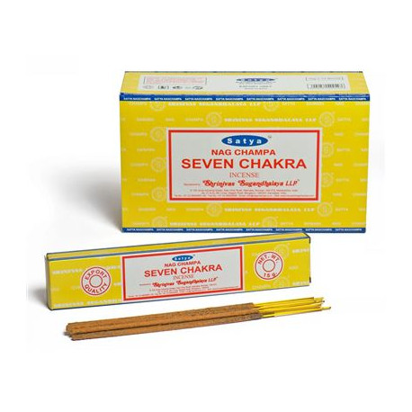 Seven Chakra Satya Incense Sticks 15g Box of Twelve Special Offer