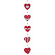 String of Red and White Hearts Suncatcher