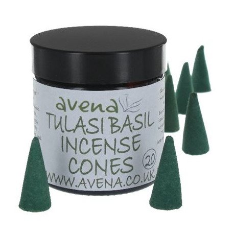 Tulasi Basil  Large Incense Cones 20's Jar