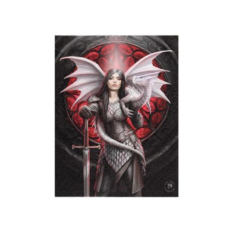 Valour Fairy with Dragon Canvas Picture by Anne Stokes