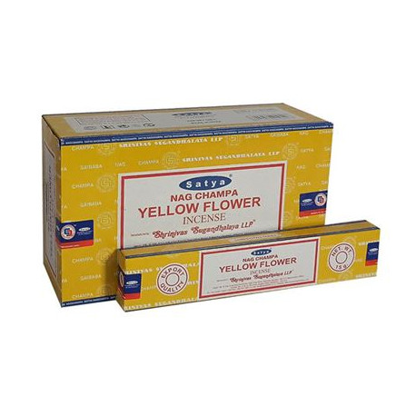 Yellow Flower Satya Incense Sticks 15g Box Of Twelve Special Offer