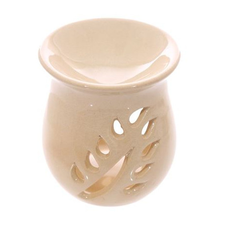 Beige Leaf Cut Out Oil Burner