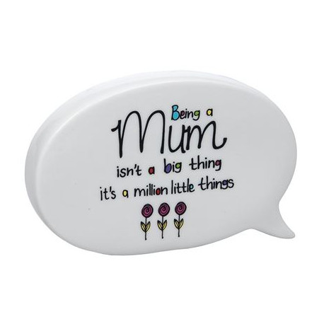 Mum Gift Ceramic Speech Bubble In Gift Box