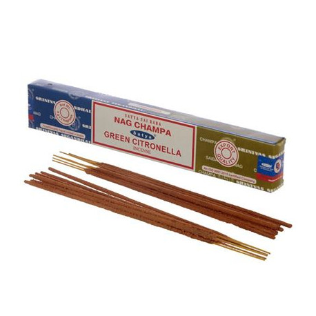 Satya Green Citronella & Nag Champa Combo Incense Sticks 16g Box