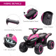 12V Ride-On Quad Bike w/ Music, Horn, for Ages 3-5 Years - Pink