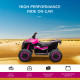 12V Ride-On Quad Bike w/ Music, Horn, for Ages 3-5 Years - Pink