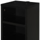 204 CD Media Display Shelf Unit Set of 2 Blu-Ray Tower Rack w/ Adjustable Shelves Bookcase Storage Organiser, Black