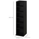 204 CD Media Display Shelf Unit Set of 2 Blu-Ray Tower Rack w/ Adjustable Shelves Bookcase Storage Organiser, Black