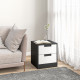 Set of Two Monochrome Two-Drawer Bedside Tables