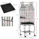 PawHut 1.53(m) Bird Cage, Pet Viary, Feeding Stand, with Wheels, Perch