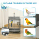 PawHut Parrot Cage, Travel Carry Pet Bird Cage, with Metal Handle