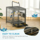 PawHut Parrot Cage, Travel Carry Pet Bird Cage, with Metal Handle