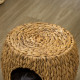 PawHut Wicker Cat Bed Cat House Stool with Washable Cushion, 44 x 43 x 41cm