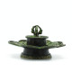 Brass Verdigris Tibetan Cone &amp; Incense Holder - Eight Symbols