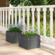 2 Pack Square Planter Box with Drainage Gaps