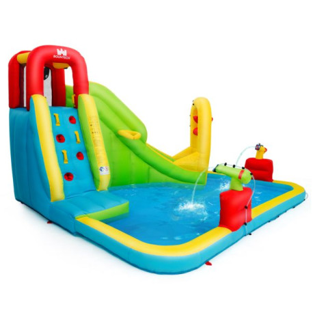 Inflatable Waterslide with 450W Blower and Carrying Bag for Outdoor Summer Fun