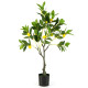 80/120/160cm Tall Fake Lemon Plant with Lemon Fruits and Cement Pot