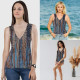 Women Tank Tops Sleeveless Cami Blouse Ladies Vest for Summer - Size XL