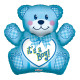 Baby Boy Bear Shaped Foil Balloon