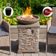 Stone Gas Fire Pit Heater