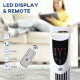 36&#039;&#039; Freestanding Tower Fan, 3 Speed 3 Mode, 7.5h Timer, 70 Degree Oscillation, LED Panel, 5M Remote Controller, White