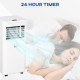 9000 BTU Portable Air Conditioner for Cooling Dehumidifier Fan, Air Conditioning Unit for Room up to 18m², with Remote, 24H Time