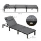 Outsunny Set of Two Reclining Rattan Sun Loungers, with Cushions - Grey