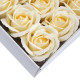 10x Craft Soap Flowers - Med Rose - Ivory