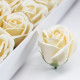 10x Craft Soap Flowers - Med Rose - Ivory