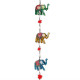 Wooden Elephant Hanging Decoration with Bell 100cm