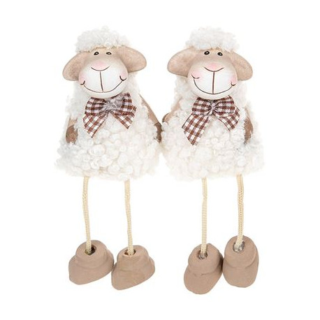 Cute White Sheep Shelf Sitters Set Of Two