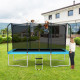 8 FT x 14 FT Rectangular Trampoline with Enclosure Net