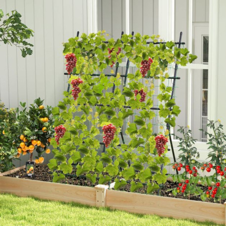 187cm Tall Garden Trellis Vertical Plant Support Stand with Netting