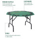 8 Player Folding Games Poker Table with Chip Cup Holder Steel Base Felt Top Octagon Blackjack Green