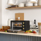 16L Mini 1400W Countertop Oven - Black