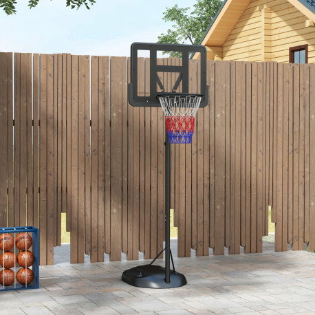 SPORTNOW Height Adjustable Basketball System, Freestanding Basketball Hoop and Stand w/ Wheels, 167-228cm