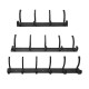 Wall Hanger Hooks Heavy Duty Coat Rack Wall Mounted 4 Hooks - Black