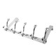 Over The Door Hanger Hooks Coat Rack Towel Hook Holder - Silver