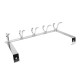 Over The Door Hanger Hooks Coat Rack Towel Hook Holder - Silver