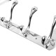 Over The Door Hanger Hooks Coat Rack Towel Hook Holder - Silver