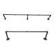 Wall Mounted Clothes Rail Industrial Pipe Clothes Rails 100.9 cm - Black