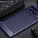 Carbon Fibre Pattern TPU Bumper Protective Case for Google Pixel 6 Pro - Blue