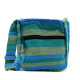 Lrg Nepal Sling Bag  (Adjustable Strap) -  Spring Meadows Green &amp; Blue