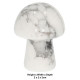 White Howlite Carved &amp; Polished Mushroom