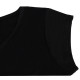 Summer V Neck Tank Tops Sleeveless Casual Loose Plain T-Shirt Cami Vest - Black L