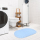 PVC Bathroom Mat Non Slip Bath Shower Mats Strong Suction - Blue